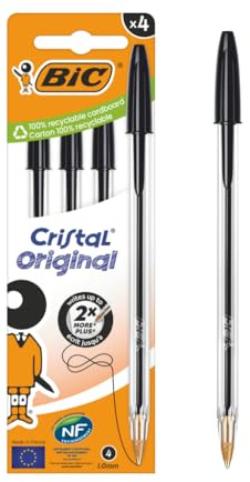 BIC Cristal Original Ball Pens x4