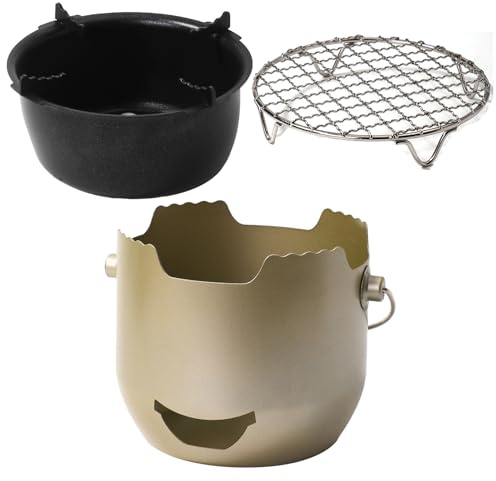Kleine Holzkohlegrills Camping Grill Mit Bratrost & Tragegriff