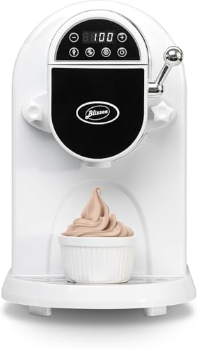 BLIZZEE 1.25 Quart Soft Serve Ice Cream Maker | Automatic No Prefreeze Ice Cream Machine | Built-in Compressor | LED Digital Display | Perfect for Soft Serve, Yogurt