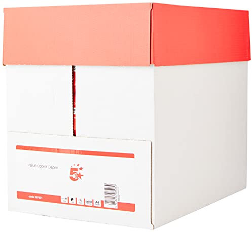 5 Star Value Copier Paper Ream-Wrapped FSC 80gsm A4 White - 5 x 500 Sheets
