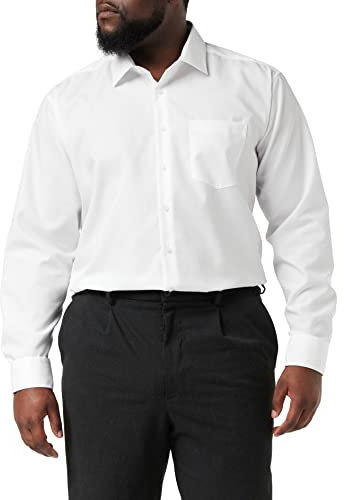 Seidensticker Herren Mens Regular Longsleeve Cotton Business Shirt, Weiß, 41 EU
