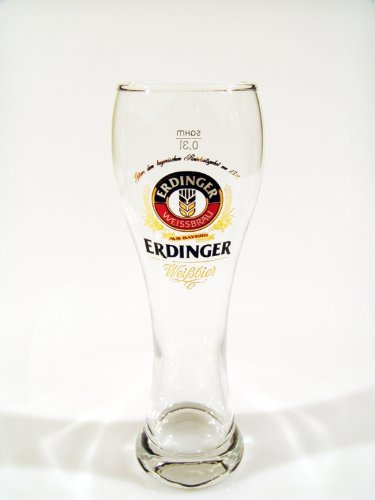 ERDINGER HALF PINT GLASSES (Set of 2) CE 10OZ/300ML + 2 Beer Mats
