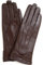 Snugrugs Lederhandschuhe für Damen mit Schleifendesign, 3-fachem Stick-Design & warmen Vliesfutter, superweich (Braun - L)