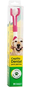 Stangest Cepillo Dental en Estuche para Perros | Limpieza e Higiene Bucal | Cepillo de Dientes | Triple Cabezal