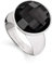 Tamaris Damen-Ring Jane Edelstahl Glas schwarz Gr. 54 (17.2) - A03510063