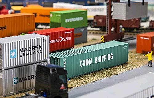 Faller FA 180844-40 Container China Shipping, Zubehör für die Modelleisenbahn, Modellbau