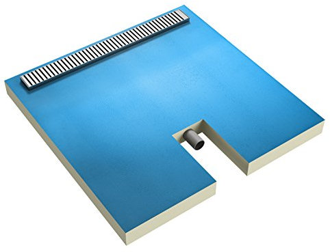 Ultrament Duschboard Rinnenablauf, befliesbar, 1200 x 1000 x 78mm