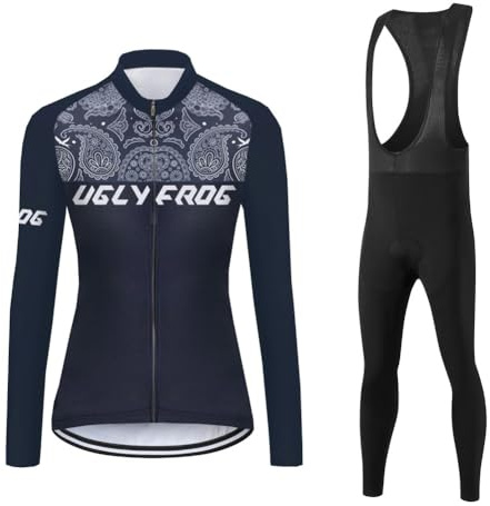 UGLY FROG Damen Radfahren Langarm Radfahren Jersey Winter eine Menge Farben Antislip Ärmel Cuff Road Bike MTB Top Riding Shirt