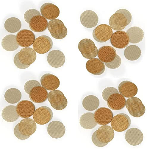 BMTick Retine metalliche Filtro a rete per pipa da 10 mm (ottone puro) per pipe e bong (50 filtri)