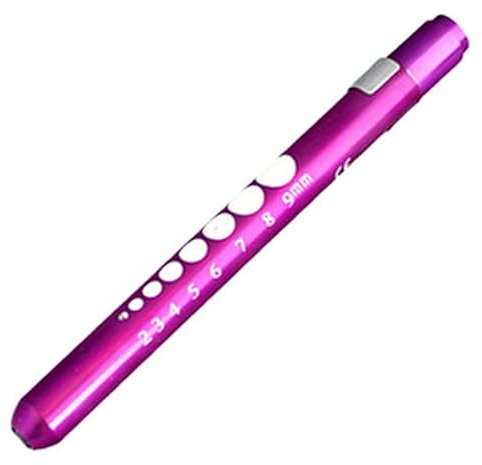 BE-TOOL Mini linterna de pluma de diagnóstico médico, mini linterna LED reutilizable para el hogar, al aire libre, médico, enfermera, emergencia EMT (morado, 1 unidad)