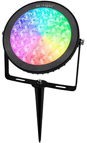 lighteu®, Miboxer 15W AC100~240V Gartenstrahler RGBCCT und Farbtemperatur einstellbar WiFi LED Gartenrasenleuchte IP66 wasserdicht ohne Stecker futC03