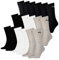 PUMA Socken Cush Crew Sportsocken Tennis Unisex 18 Paar, Farbe:schwarz - weiß - grau, Socken & Strümpfe:43-46