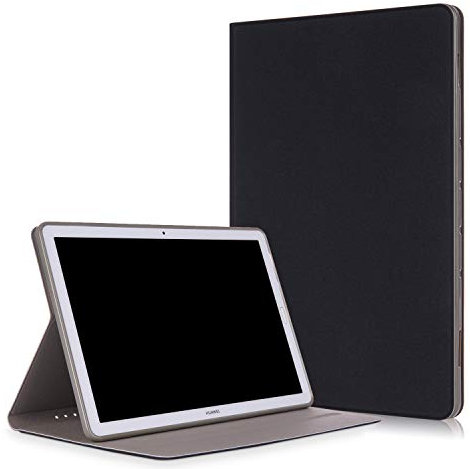 Bspring Huawei m6 10.8 Custodia, Slim Ultra Pelle Sottile e Leggera Cover Case Custodia per 10.8 Huawei MediaPad M6 10.8 2019 Tablet,Nero