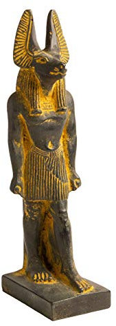 Discoveries Egyptian Imports Anubis-Statue mit braunem Finish, 17,8 cm hoch, hergestellt in Ägypten