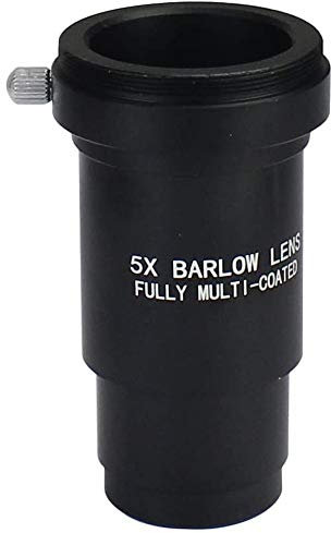 Barlowlinsen/T-Adapter für Teleskope aus geschwärztem Metall, 3,2 cm (1,25 Zoll), geeignet für 3,2 cm Filter, kann auch für Astronomische Fotografie verwendet werden, beschichtet