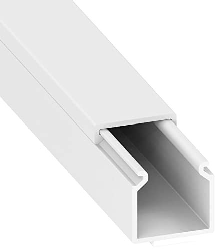 Habengut CC10053 Kabelkanal (selbstklebend) 15x15 mm aus PVC, Farbe: Weiß, Länge 1 m