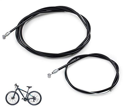 Deapher Premium Bike Brake Cable Kit - 1 Pair Front/Rear Brake Cables with Housing for Mountain MTB Bike and Common Bicycles - High-Performance Brake Wire & Line (Black)