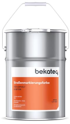 BEKATEQ LS-820 Straßenmarkierungsfarbe seidenmatt, 10l Silbergrau, Markierungsfarbe, Fahrbahnmarkierung, Parkplatzmarkierung