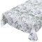 Wachstuchtischdecke abwaschbar Garten Tischdecke Wachstuch Rund Oval Eckig Indoor Outdoor Blätter Silber Grün 160x140cm
