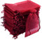 Leeyunbee 100 Stück Weinrot Organzasäckchen 10 x 15 cm Organzabeutel, Säckchen Geschenk Schmuck Hochzeit Bonbonsbeutel Für Festival Party und Hochzeit, Satin-Kordelzug