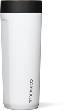 Corkcicle Commuter Cup, 17 oz, Gloss White