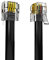 ASNQ High Speed Broadband RJ11 to RJ11 Cable - 15m with OFC Wires and PVC Cover - Internet DSL Cable - Flat, Black