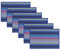 6er SetPlatzsets,Tischsets Baumwolle,Essunterlage Abwaschbar, Hitzebeständig Platzdeckchen,Gewebte Tischsets aus Baumwolle,Platzset Stoff,für Küche Speisetisch (Blue)