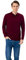 WOSICA Men's 100% Extrafine Merino Wool Long Sleeve Polo (Burgundy M)