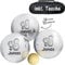 KDO MAGIC - Boccia Kugeln personalisiert - 3 Kugeln 720g - Pétanque - Kostenlose Tasche - Geschenkidee für Herren, Geburtstag, Vatertag (Motiv: Triplett)