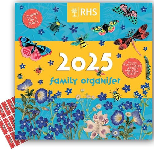 Royal Horticultural Society Calendar 2026 Official RHS Family Organiser Calendar Gift Present with FREE Organising Stickers