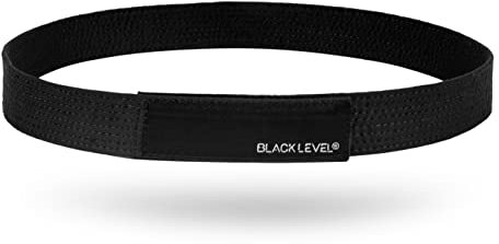Schnallenfreier Gürtel | Herren und Damen | Metallfreier Gürtel | Komfortabel und Leicht | Klettverschluss | Präzise Passform (Schwarz, S (86-90 cm taille))