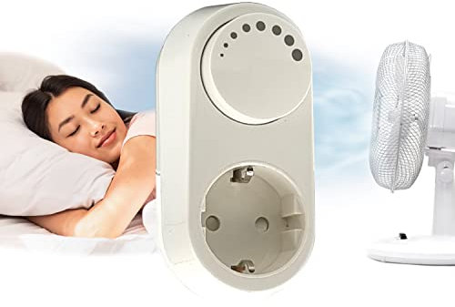 Heromask Silent Dreams Fan Noise Reducer - Plug-In, Rotary Actuator, Manual Operation, Promotes Good Sleep, Dimmable, Safe with GS Certificate