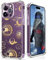 CAROKI for iPhone 14 Pro Max Clear Case, with Sun Moon Pattern Bumper Protective Shockproof Soft Cover Case for iPhone 14 Pro Max 6.7-Sun Moon