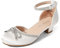 Dream Pairs Eleganti Principessa Scarpe Kids Ballerine Bambine Scarpe Festa Matrimonio Lucida Festa Scarpe,Size 30,Bianco,SDFL2318K