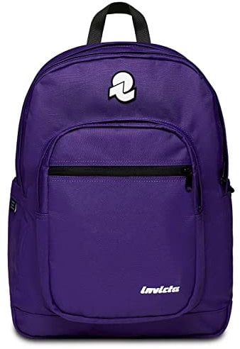 Invicta Zaino Scuola JELEK FANTASY, Viola - Doppio Scomparto - Tasca Porta Pc, Tasca Porta Borraccia, Organizer Interno - Zaino Scuola Ragazzi, e Tempo Libero - Eco Material