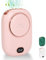Gukasxi Handheld Mini Fans, Portable Neck Hanging Fan, Clip on Waist Fan, USB Rechargeable, Eyelash Fan, 3 Speeds Adjustable, Quiet Fan, Strong Airflow, for Desk Travel Office Outdoor Sport (Pink)