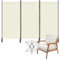 LARS360 Paravent Raumteiler 3 Teilig 275x180cm Stoff Raumteiler Trennwand Klappbar Stellwand Raumtrenner Sichtschutz Sichtschutzwand für Innen und Außenbereich (Beige)
