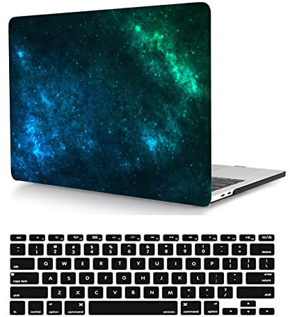 Laptop Hülle für Neues MacBook Air 13,6 Zoll Modell A2681 M2 2022 Freisetzung mit Liquid Retina Display Touch ID, Plastik Schützend Hartschale Case Cover & Tastaturschutz, Blauer Stern