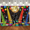 Disco Party Dekoration Club Tanz musikalisch dj Hintergrund Glitzer bühne neon Nacht 70er 80er Jahre 90er Geburtstag Banner Foto 240X180cm