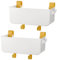 yarlung 2 Pack Bedside Organizer Hanging Caddy, Bunk Bed Shelf Plastic Storage Basket with Hooks for Dorm, Bathroom Handrail, Remote Holder, Bottles, Office Supplies