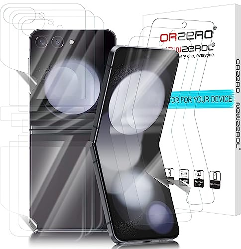 NEWZEROL 3 Pack Screen Protector for Samsung Galaxy Z Flip 5 TPU Film | Inner and cover screen flexible TPU films, full coverage, case-friendly, HD clear, smooth touch and bubble-free installation