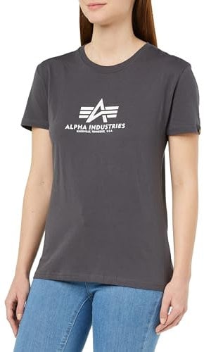 Alpha Industries Damen New Basic T Wmn T-Shirt, Vintage Grey, L