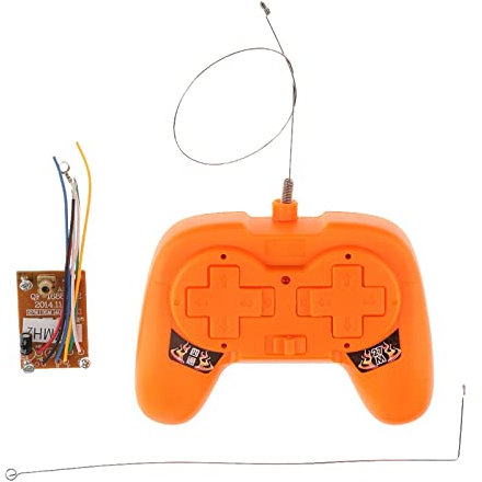 Kit telecomando a 4 vie a 8 canali, arancione, telecomando universale per modellini di auto e navi, alimentato a batteria AA, materiale plastico