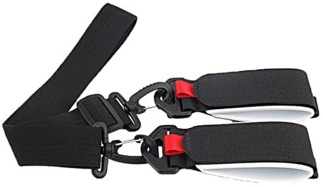 Ronyme Skiträgergurt Skigurt Verstellbarer Nylon-Schulterträger Lash Snowboard-Tragegurt für Skateboard-Skizubehör, Schwarz