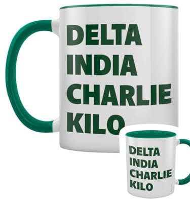 Grindstore Dick Phonetic Alphabet Green Inner 2-Tone Mug