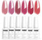 Vishine Jelly Gel Nail Polish Set Sheer Red Rose Pink Gel Polish Crystal Transparent Neutral Gel Polish Kit Nail Art Varnish Manicure Collection Gift Set 8ML 6PCS