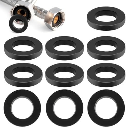 Amaxiu Confezione da 30 rondelle di tenuta per tubo doccia, rondelle per soffione doccia in gel di silice, anelli di tenuta per rubinetti, rondelle per tubi da 1/2 pollice (19 mm)
