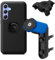 Quad Lock Motorcycle Brake Clutch Phone Mount Kit with Vibration Dampener and Galaxy A55 MAG Case