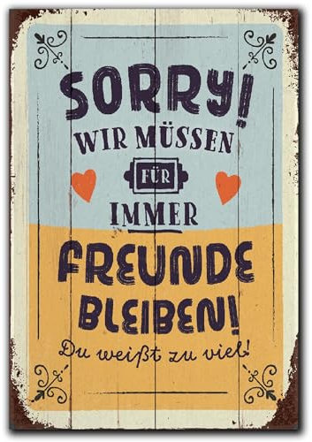 LANOLU Kühlschrankmagnete lustig- Freunde bleiben- lustige Magnete mit Sprüchen und witzigen Motiven 8x5,5cm