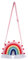 LALADEFIEE Mini Handtasche Regenbogen Umhängetasche Für Kinder Kleinkinder-Tasche Mit Reißverschluss Leicht Zu Reinigen Und Strapazierfähig